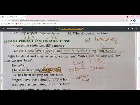 Embedded thumbnail for 8th Class English Grammar L-17 Ex-7,8