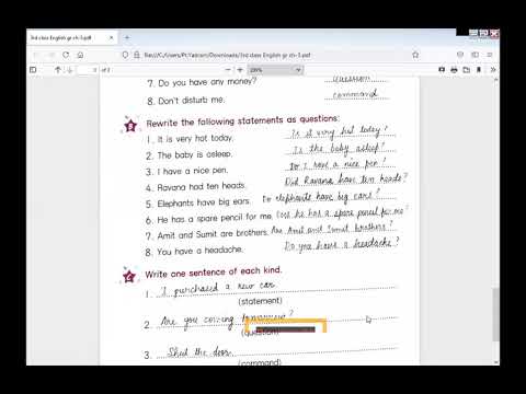 Embedded thumbnail for English Grammar ch-3 book work