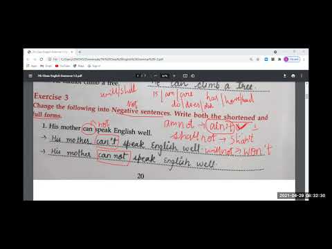 Embedded thumbnail for 7th Class English Grammar L-2 pg 19,20