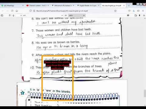 Embedded thumbnail for English Grammar ch-4 book work part-2