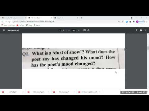 Embedded thumbnail for 10th Class English First Flight Ques-Ans poem 1 and 2