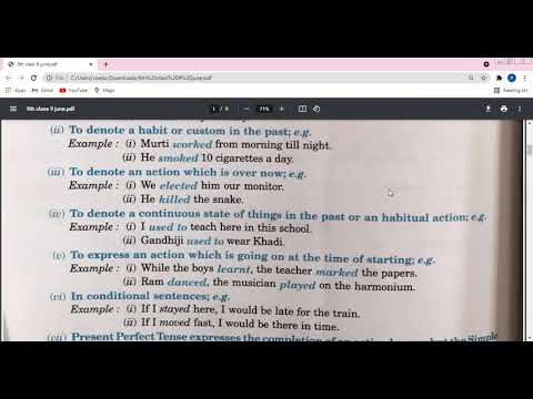 Embedded thumbnail for 9th Class English Grammar- Simple Past Tense Part 1