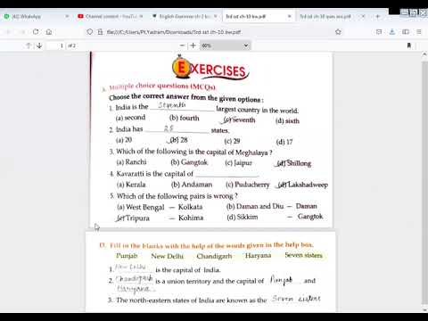 Embedded thumbnail for S.St. ch-10 book work and ques ans