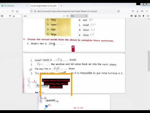 Embedded thumbnail for English Reader ch-2 book work part-1