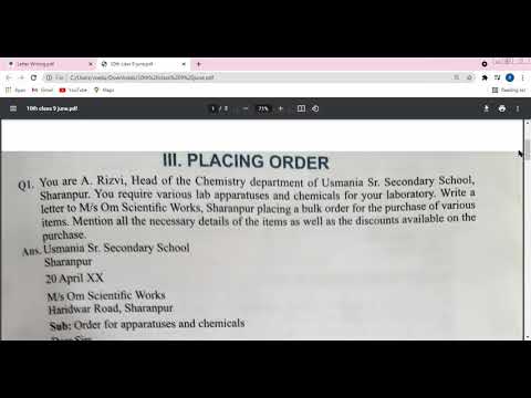 Embedded thumbnail for 10th Class English - Placing Order, 9/6/2021