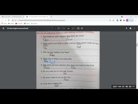 Embedded thumbnail for 7th Class English grammar L-6 Part 2