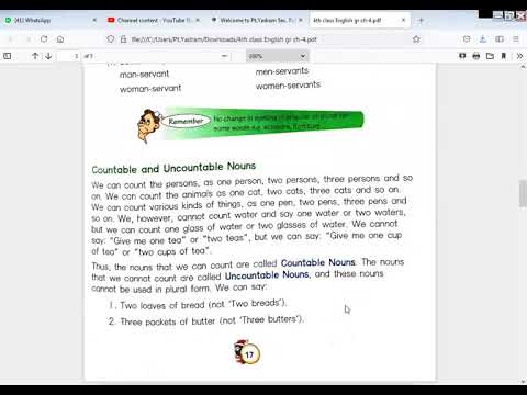 Embedded thumbnail for English Grammar ch-4 explain part-1 and book work part-1