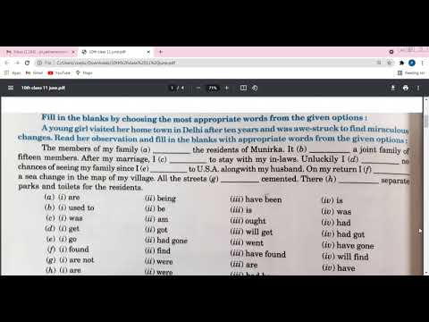 Embedded thumbnail for 10th Class Tenses Revision, 