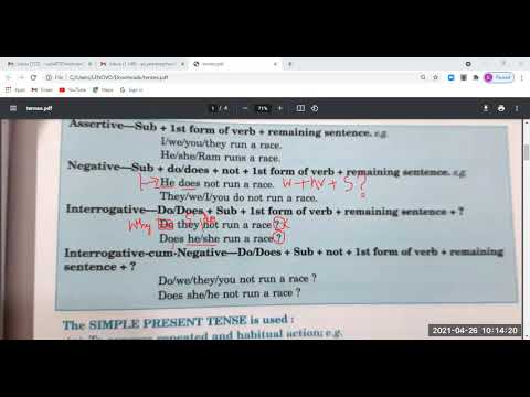 Embedded thumbnail for 9th Class English Grammar- Tenses Part1 (pg 191)