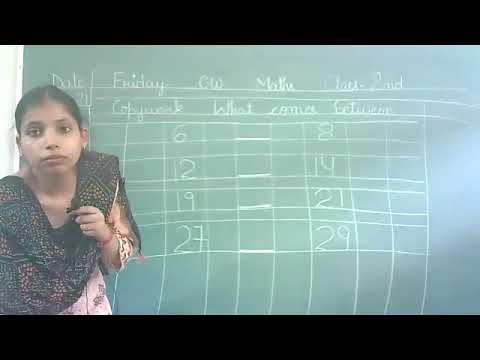 Embedded thumbnail for 2nd Class Maths What comes between Copywork