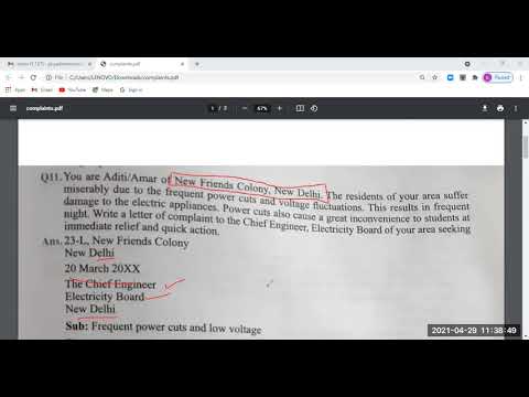 Embedded thumbnail for 10th Class English Letter Writing Part2
