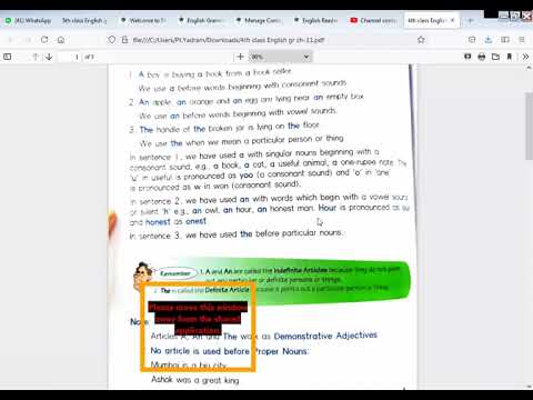 Embedded thumbnail for English Grammar ch-11 Articles
