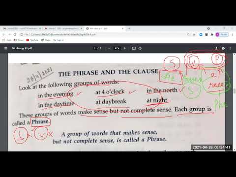 Embedded thumbnail for 6th Class English Grammar L-1 Part 2