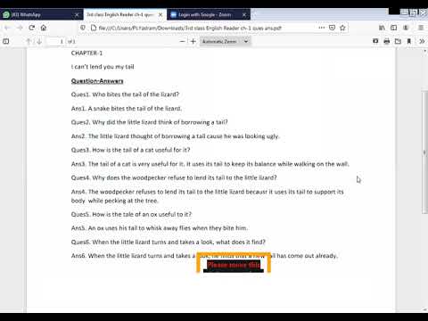 Embedded thumbnail for English Reader ch-1 question answer