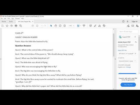 Embedded thumbnail for English Reader poem1 Question answers