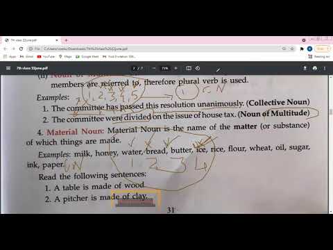 Embedded thumbnail for 7th class English grammar L-4 Part 2