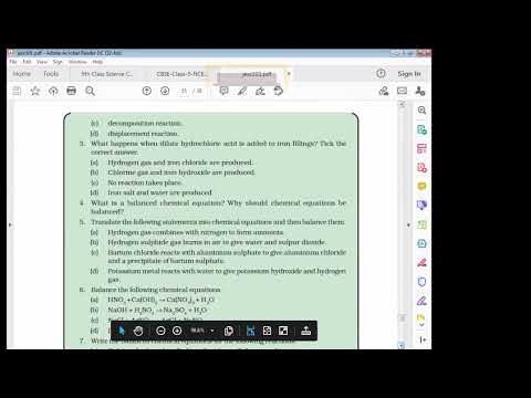 Embedded thumbnail for 10th Class Science, Chapter 1, Exercise Ques 1 to 5