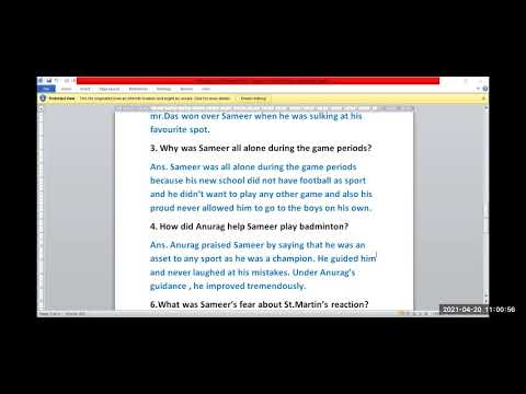 Embedded thumbnail for 7th Class English Reader L-1 Ques-Ans