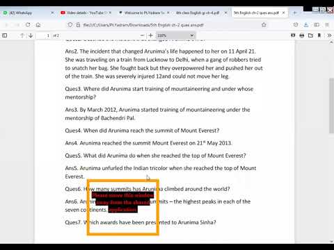 Embedded thumbnail for English Reader ch-2 ques ans