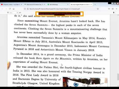 Embedded thumbnail for English Reader ch-2 explain part-2 and book work part-1