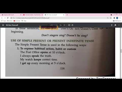 Embedded thumbnail for 8th Class English Grammar L-1 Tenses Part 1, 10/6/2021