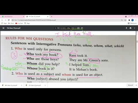 Embedded thumbnail for 7th Class English Grammar L-3 Part 1