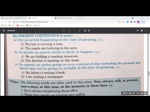 Embedded thumbnail for 9th Class English Grammar Tenses Part2