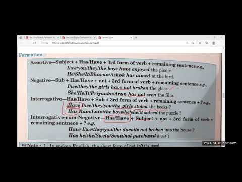 Embedded thumbnail for 9th Class English Grammar Tenses part3
