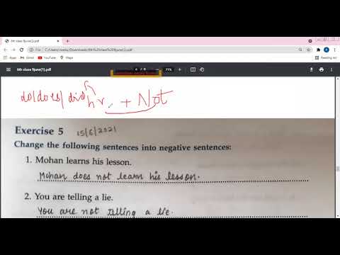 Embedded thumbnail for 6th Class English Grammar L-1 Ex-4,5,14/6/2021