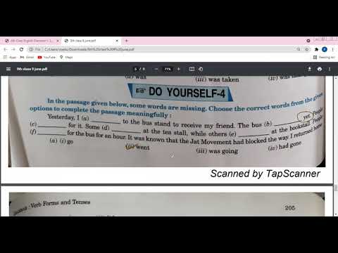 Embedded thumbnail for 9th Class English Grammar Past Tense Exercise