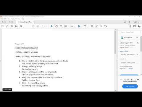 Embedded thumbnail for English Reader poem1 word meaning and make sentences