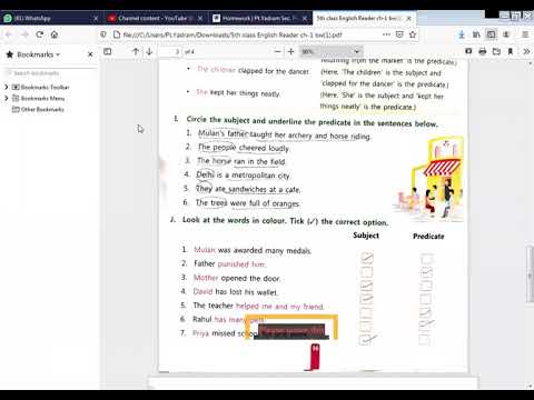Embedded thumbnail for  English Reader ch 1 book work part 2